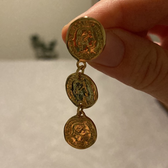 Coin stack earrings - Picture 2 of 3
